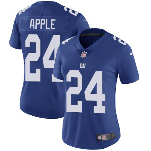 Nike Giants #24 Eli Apple Royal Blue Team Color Women's Stitched NFL Vapor Untouchable Limited Jersey - Click Image to Close